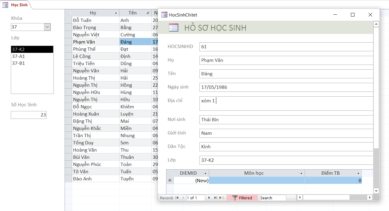 Tạo các biểu mẫu Form để nhập dữ liệu trong MS Access