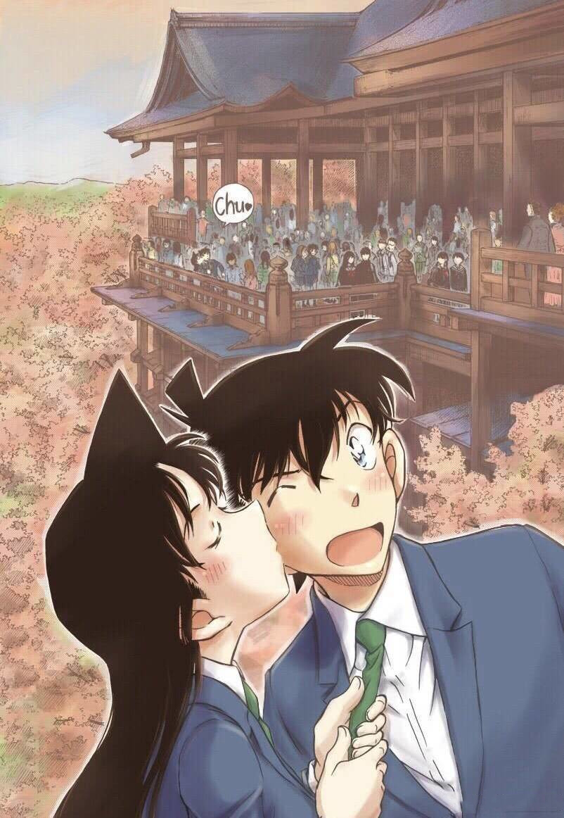 Hình ảnh Shinichi và Ran hôn nhau đẹp nhất