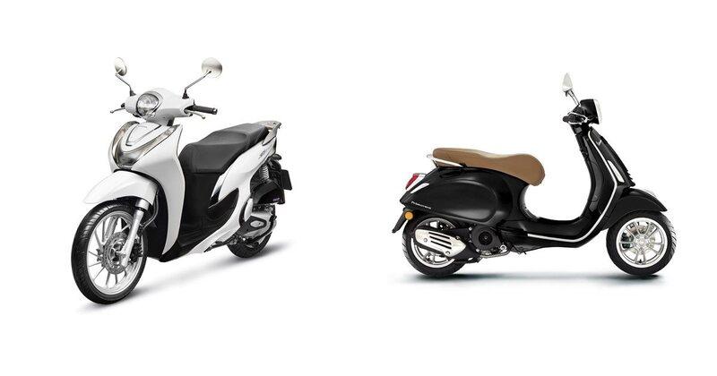 So sánh giữa Honda và Vespa - Xe Vespa - Piaggio