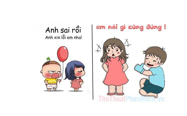 Gửi lời xin lỗi ngọt ngào đến người yêu thân thương